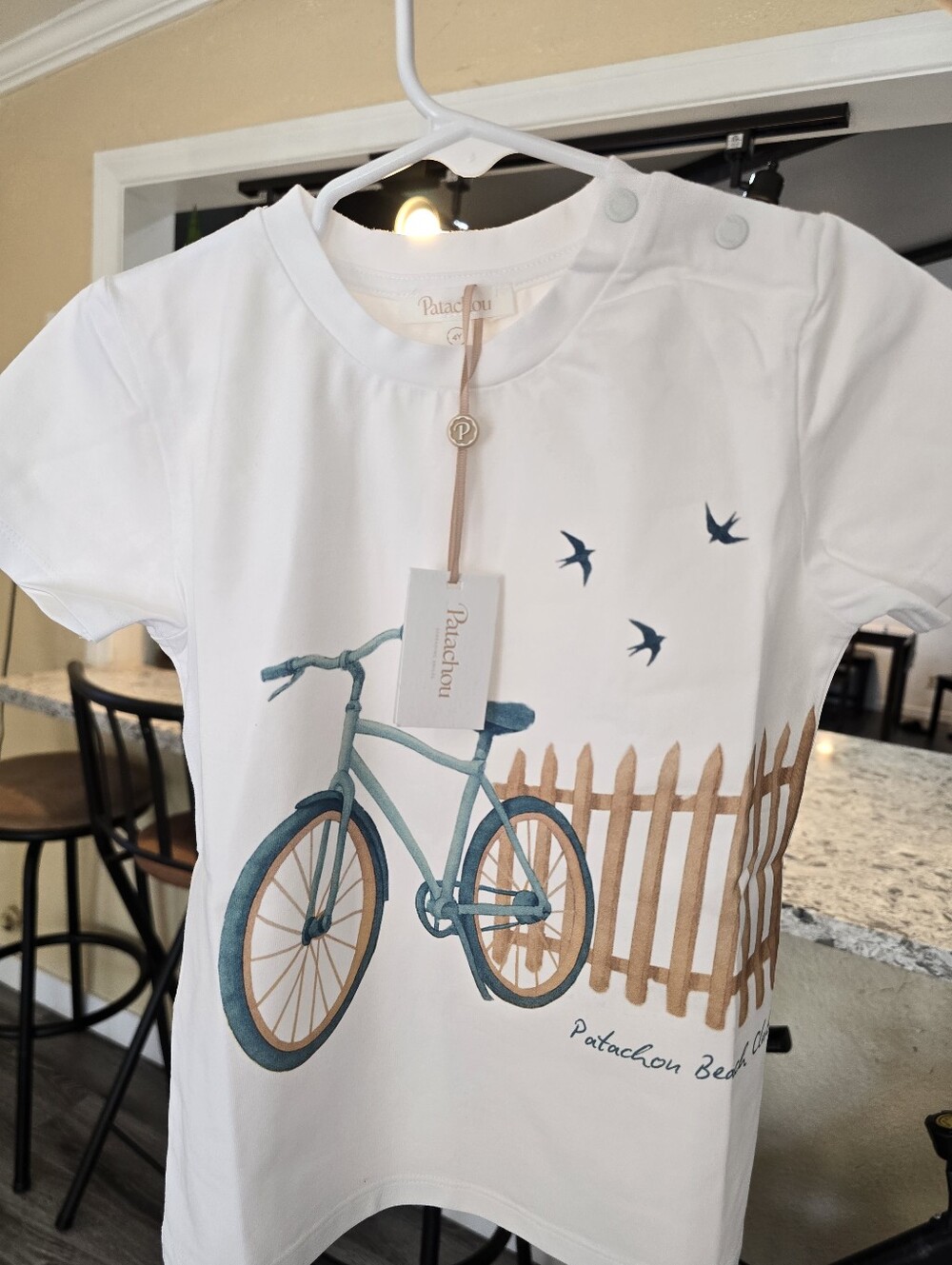 NWT Patachou 4T Boy Beach Bicycle Graphic Tee European Luxury Designer - Picture 9 of 13